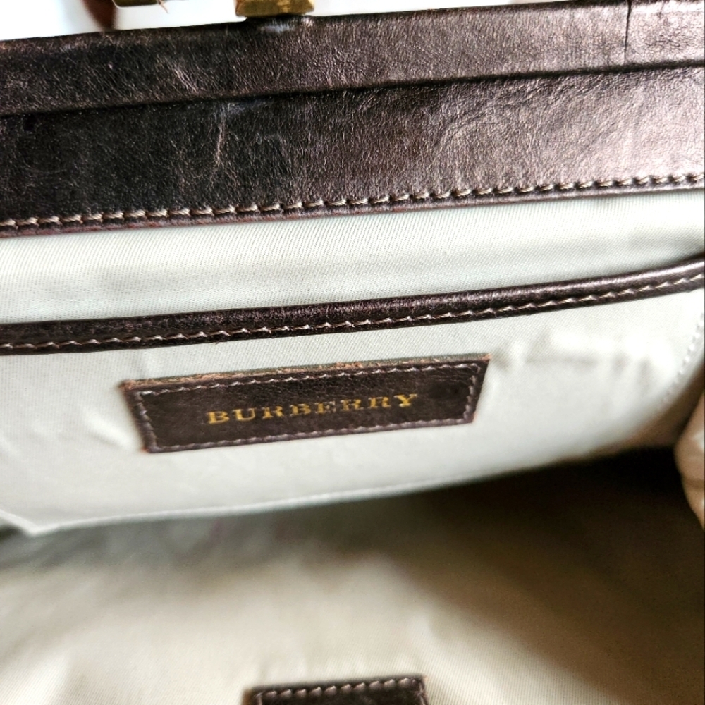 Burberry Brown Leather Clutch - Picture 4 of 9